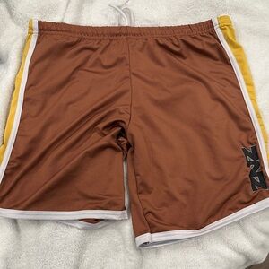 Athletic Men's Shorts in Brown and Yellow